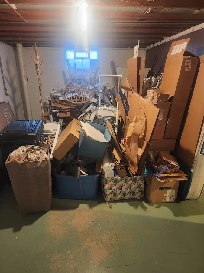 Roll-off dumpster container at job site for 6 Yard Dumpster Rental in Rolling Hills Estates